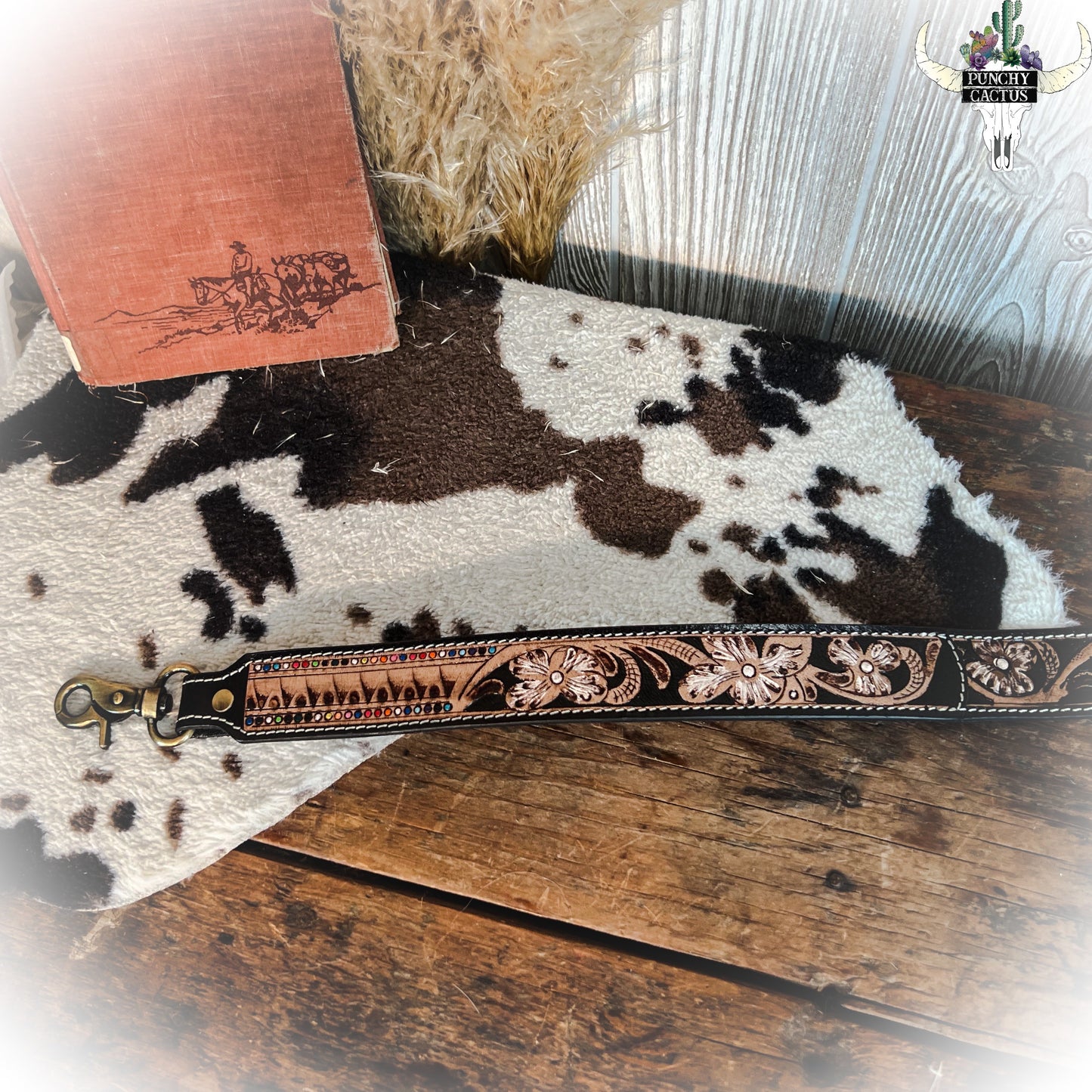 z-Romola Tooled Leather Purse Strap