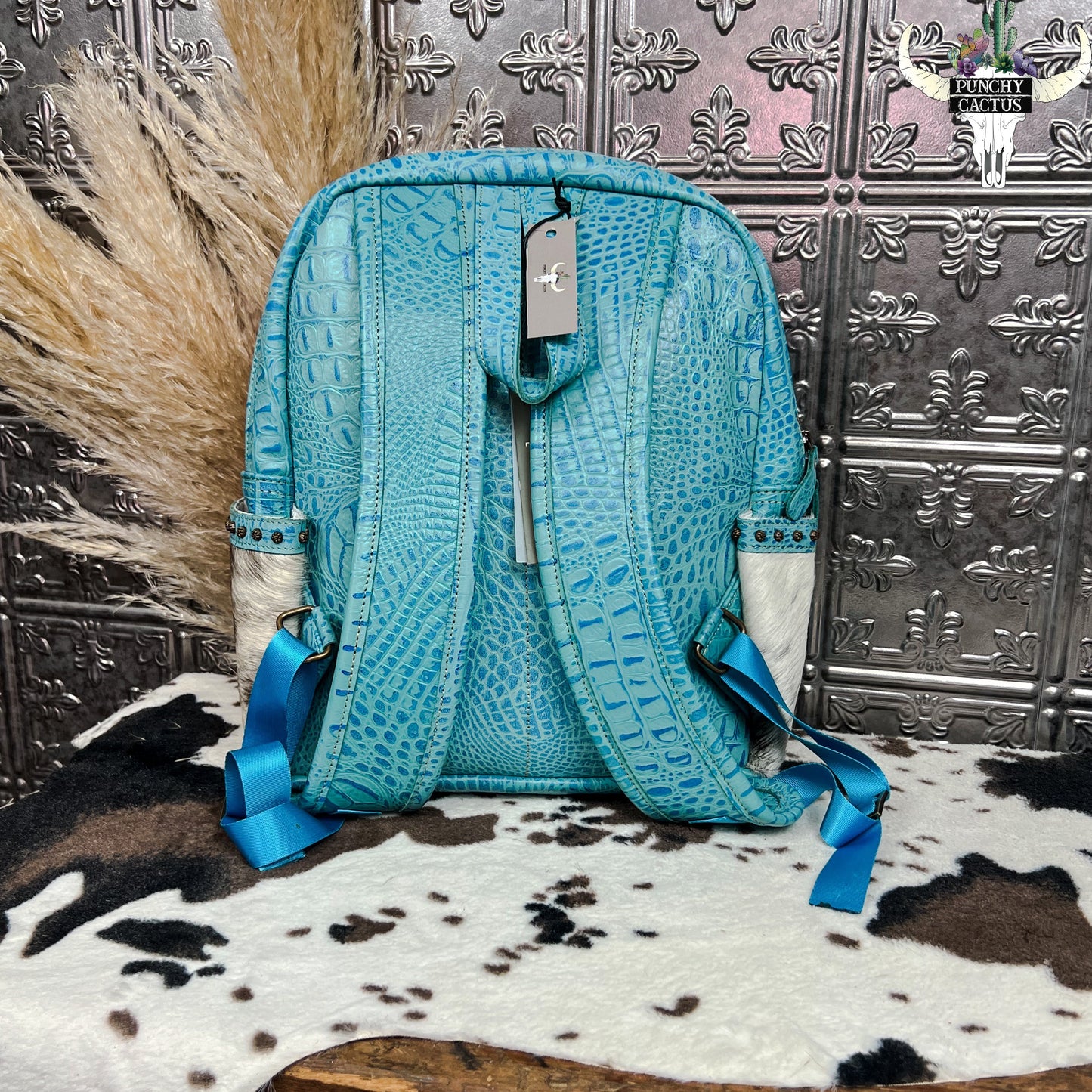 western boutique myra bag western turquoise aztec and cowhide backpack